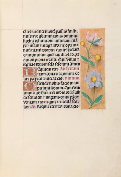 Ore di Isabella la Cattolica, Regina di Spagna: Fol. 27r, c. 1500 da Master of the First Prayerbook of Maximillian