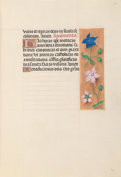 Ore della Regina Isabella la Cattolica, Regina di Spagna: Fol. 30r da Master of the First Prayerbook of Maximillian