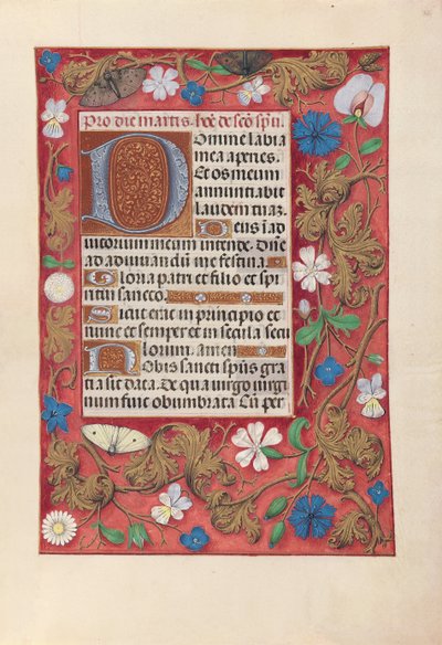 Ore di Isabella la Cattolica, regina di Spagna: Fol. 32r, c. 1500 da Master of the First Prayerbook of Maximillian