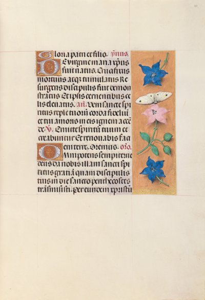 Ore di Isabella la Cattolica, regina di Spagna: Fol. 33r da Master of the First Prayerbook of Maximillian