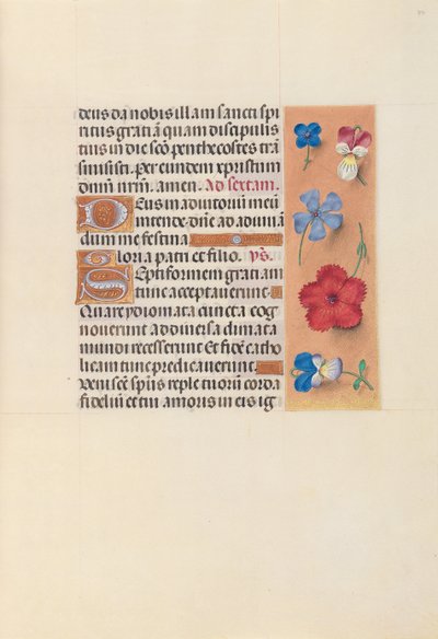 Ore della regina Isabella la Cattolica, regina di Spagna: Fol. 34r, c. 1500 da Master of the First Prayerbook of Maximillian