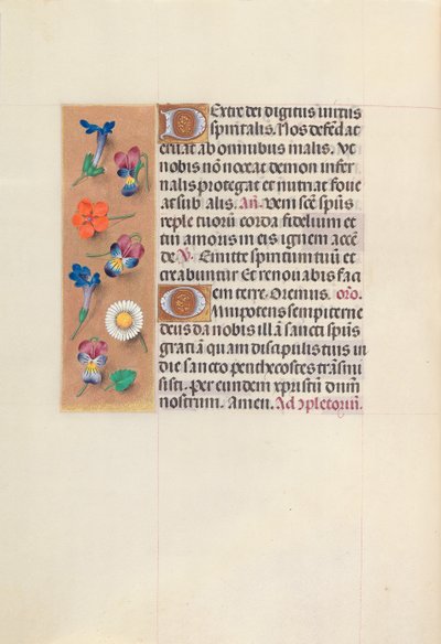 Ore di Isabella la Cattolica, Regina di Spagna: Fol. 35v, c. 1500 da Master of the First Prayerbook of Maximillian