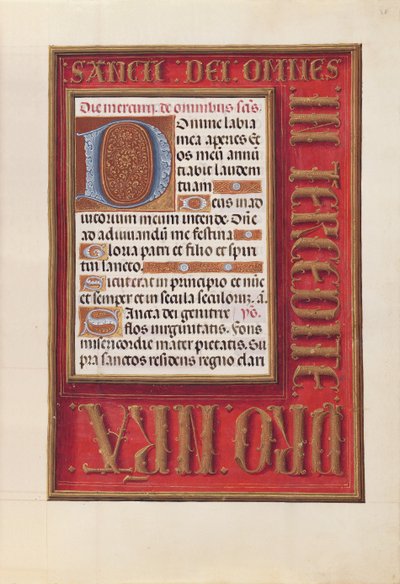 Ore della Regina Isabella la Cattolica, Regina di Spagna: Fol. 38r, c. 1500 da Master of the First Prayerbook of Maximillian