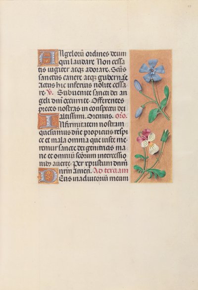 Ore di Isabella la Cattolica, regina di Spagna: Fol. 39r da Master of the First Prayerbook of Maximillian