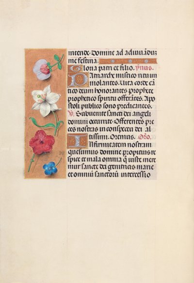 Ore di Isabella la Cattolica, Regina di Spagna: Fol. 39v, c. 1500 da Master of the First Prayerbook of Maximillian