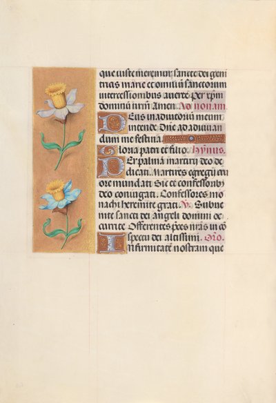 Ore di Isabella la Cattolica, Regina di Spagna: Fol. 40v, circa 1500 da Master of the First Prayerbook of Maximillian