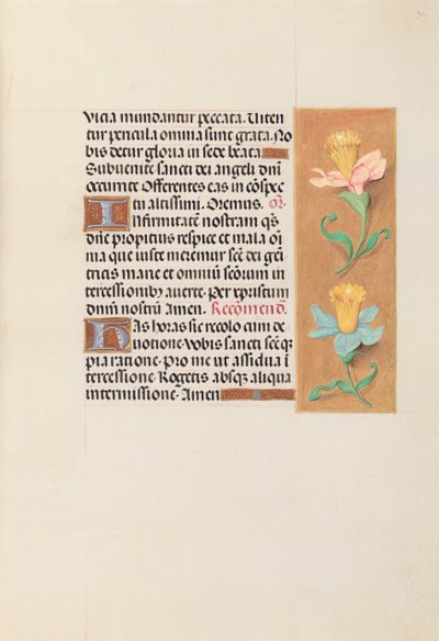 Ore di Isabella la Cattolica, Regina di Spagna: Fol. 42r, c. 1500 da Master of the First Prayerbook of Maximillian