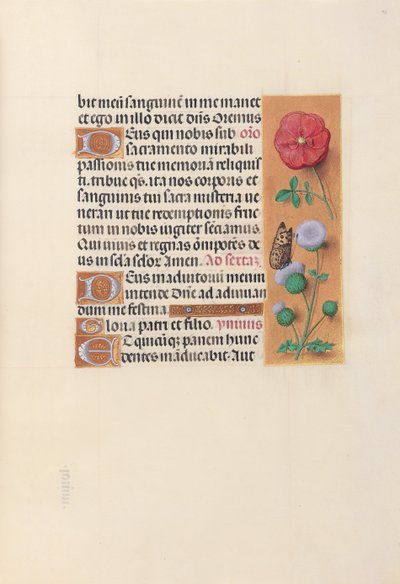 Ore di Isabella la Cattolica, regina di Spagna: Fol. 46r, c. 1500 da Master of the First Prayerbook of Maximillian