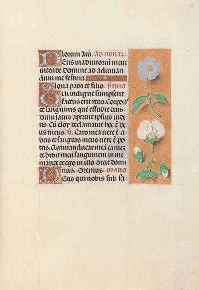 Ore di Isabella la Cattolica, regina di Spagna: Fol. 47r da Master of the First Prayerbook of Maximillian