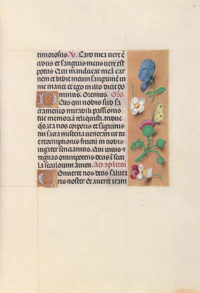 Ore di Isabella la Cattolica, regina di Spagna: Fol. 48r da Master of the First Prayerbook of Maximillian