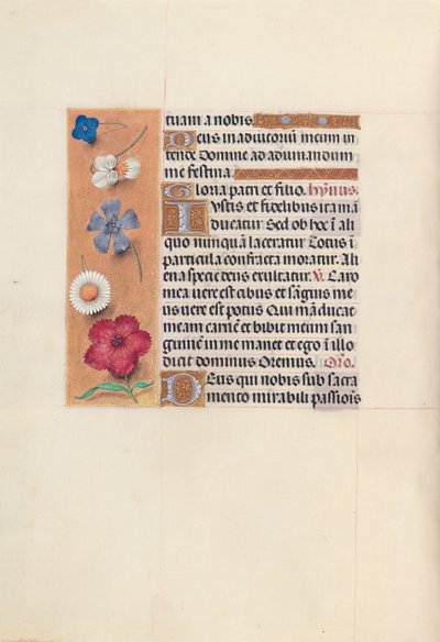 Ore di Isabella la Cattolica, Regina di Spagna: Fol. 48v, c. 1500 da Master of the First Prayerbook of Maximillian