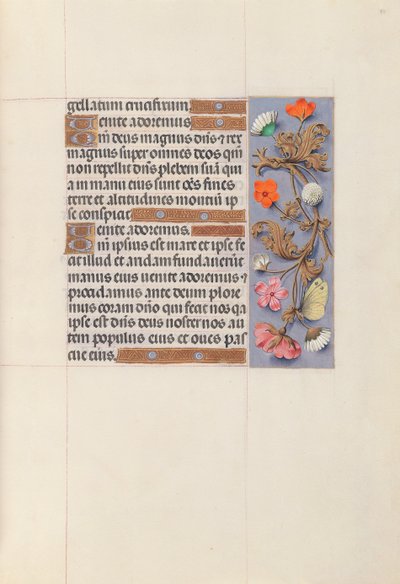 Ore di Isabella la Cattolica, regina di Spagna: Fol. 51r, c. 1500 da Master of the First Prayerbook of Maximillian