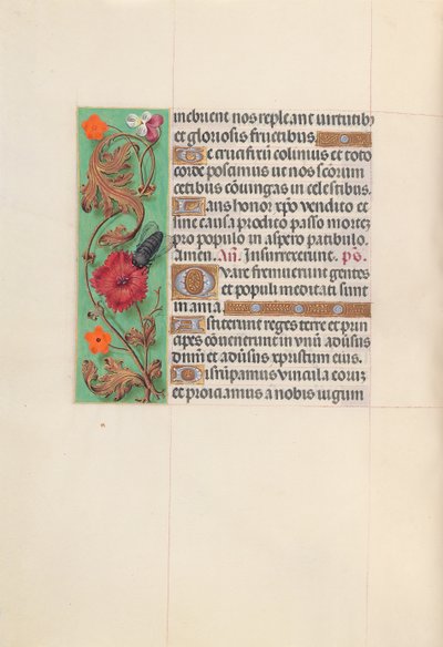 Ore di Isabella la Cattolica, Regina di Spagna: Fol. 52v da Master of the First Prayerbook of Maximillian