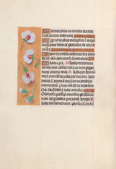 Ore di Isabella la Cattolica, Regina di Spagna: Fol. 53v, c. 1500 da Master of the First Prayerbook of Maximillian