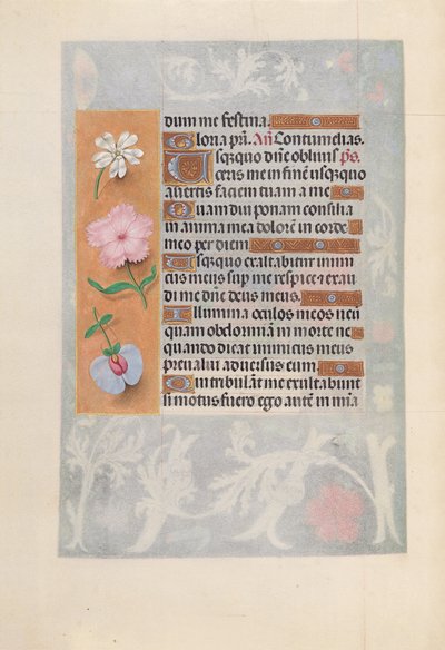 Ore della regina Isabella la Cattolica, regina di Spagna:  Fol. 57v da Master of the First Prayerbook of Maximillian