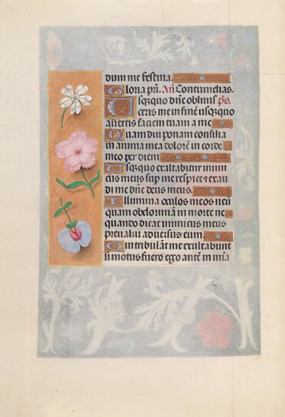 Ore della Regina Isabella la Cattolica, Regina di Spagna: Fol. 57v, c. 1500 da Master of the First Prayerbook of Maximillian