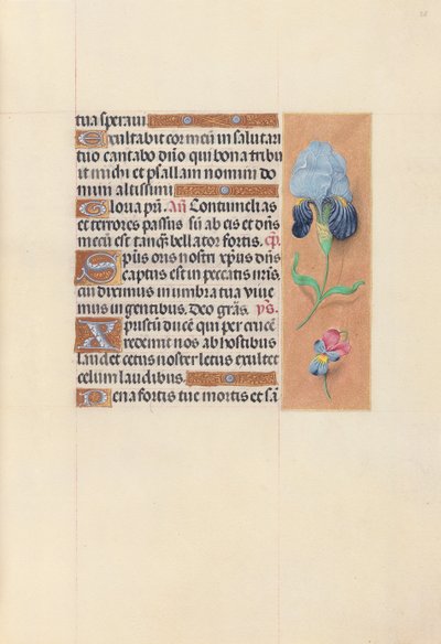 Ore di Isabella la Cattolica, Regina di Spagna: Fol. 58r, c. 1500 da Master of the First Prayerbook of Maximillian