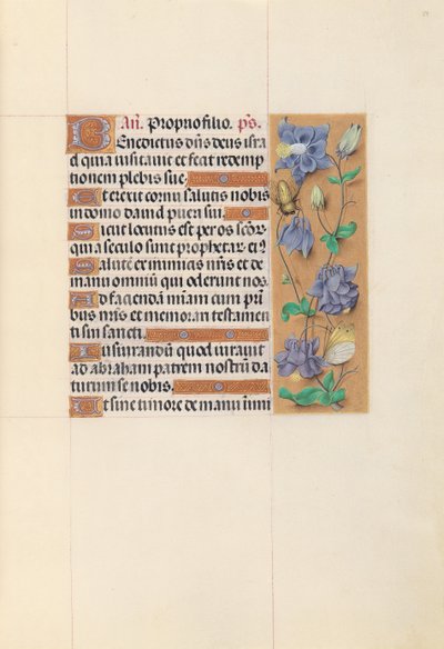 Ore della Regina Isabella la Cattolica, Regina di Spagna: Fol. 59r, c. 1500 da Master of the First Prayerbook of Maximillian