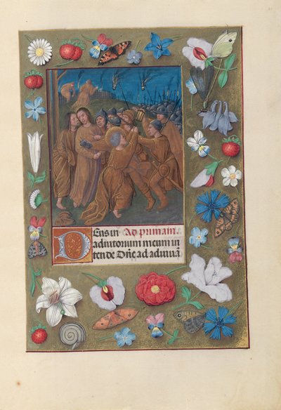 Ore della regina Isabella la Cattolica, regina di Spagna:  Fol. 61r, Bacio di Giuda da Master of the First Prayerbook of Maximillian