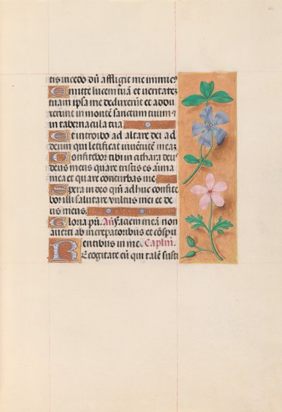 Ore di Isabella la Cattolica, regina di Spagna: Fol. 62r, c. 1500 da Master of the First Prayerbook of Maximillian
