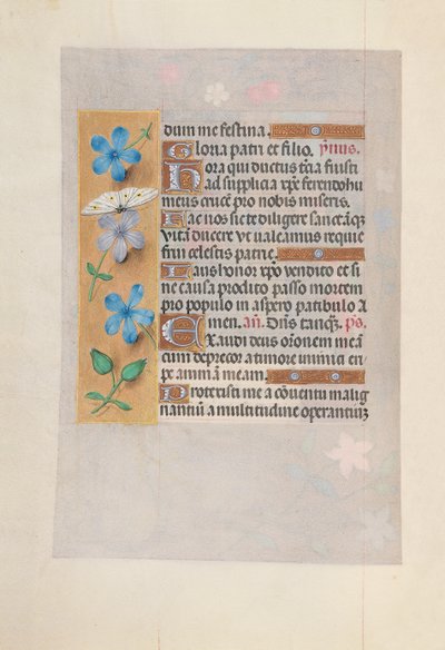 Ore di Isabella la Cattolica, regina di Spagna: Fol. 63v, c. 1500 da Master of the First Prayerbook of Maximillian
