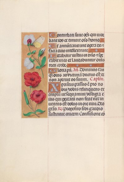 Ore della Regina Isabella la Cattolica, Regina di Spagna: Fol. 64v, c. 1500 da Master of the First Prayerbook of Maximillian