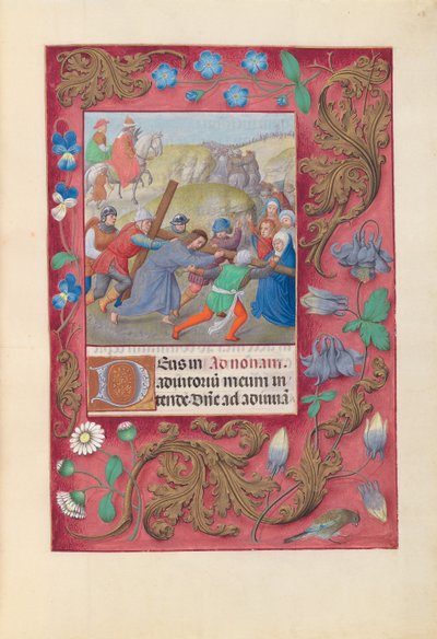 Ore di Isabella la Cattolica, Regina di Spagna: Fol. 69r, Cristo che porta la croce, c. 1500 da Master of the First Prayerbook of Maximillian
