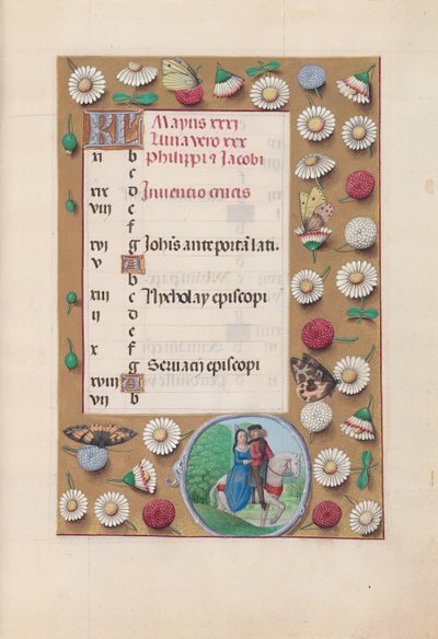 Ore di Isabella la Cattolica, Regina di Spagna: Fol. 6r, Maggio da Master of the First Prayerbook of Maximillian