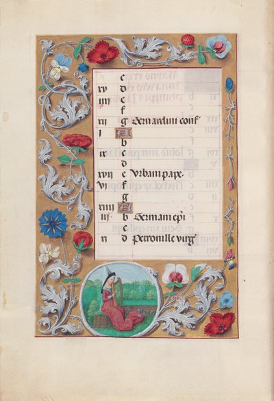 Ore di Isabella la Cattolica, Regina di Spagna: Fol. 6v, Maggio, c. 1500 da Master of the First Prayerbook of Maximillian