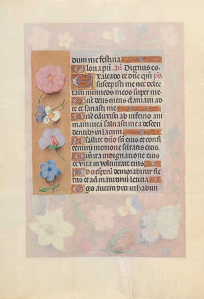 Ore di Isabella la Cattolica, regina di Spagna: Fol. 73v, c. 1500 da Master of the First Prayerbook of Maximillian