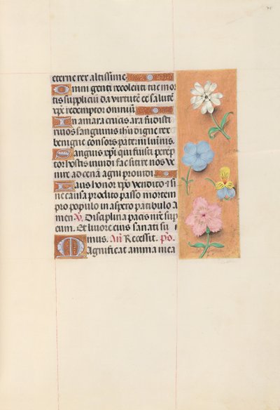 Ore di Isabella la Cattolica, Regina di Spagna: Fol. 75r, c. 1500 da Master of the First Prayerbook of Maximillian