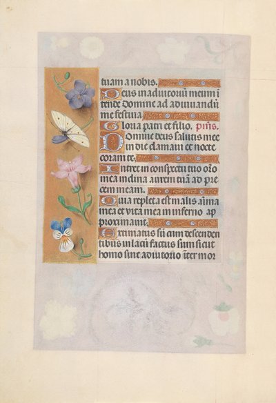 Ore di Isabella la Cattolica, regina di Spagna: Fol. 77v, c. 1500 da Master of the First Prayerbook of Maximillian