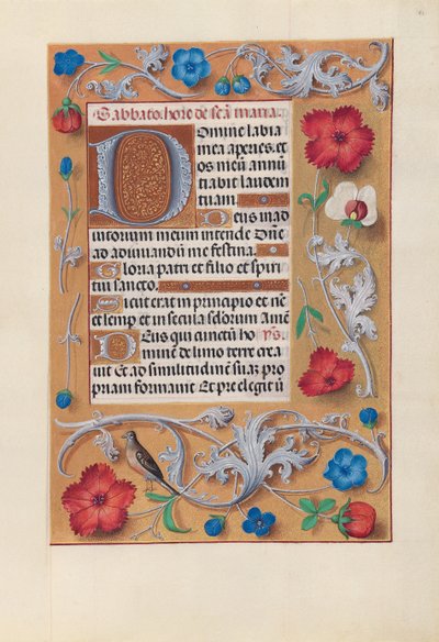Ore di Isabella la Cattolica, Regina di Spagna: Fol. 81r da Master of the First Prayerbook of Maximillian