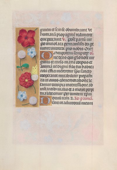 Ore di Isabella la Cattolica, Regina di Spagna: Fol. 81v da Master of the First Prayerbook of Maximillian