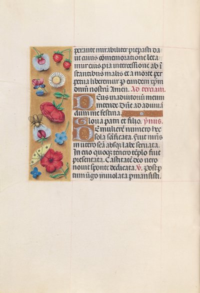 Ore della Regina Isabella la Cattolica, Regina di Spagna: Fol. 82v, c. 1500 da Master of the First Prayerbook of Maximillian