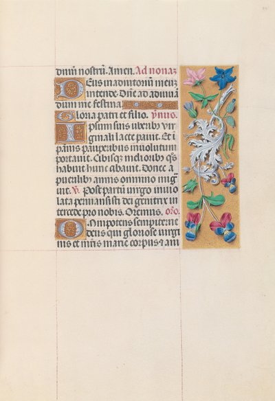 Ore della Regina Isabella la Cattolica, Regina di Spagna: Fol. 84r, c. 1500 da Master of the First Prayerbook of Maximillian