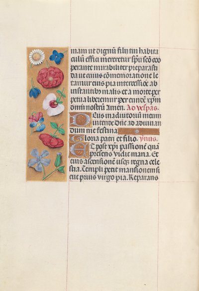 Ore di Isabella la Cattolica, Regina di Spagna: Fol. 84v, c. 1500 da Master of the First Prayerbook of Maximillian