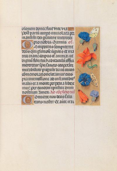 Ore di Isabella la Cattolica, Regina di Spagna: Fol. 85r, c. 1500 da Master of the First Prayerbook of Maximillian
