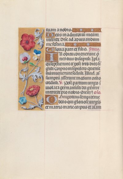 Ore di Isabella la Cattolica, regina di Spagna: Fol. 85v, c. 1500 da Master of the First Prayerbook of Maximillian