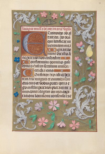 Ore di Isabella la Cattolica, Regina di Spagna: Fol. 88r, c. 1500 da Master of the First Prayerbook of Maximillian