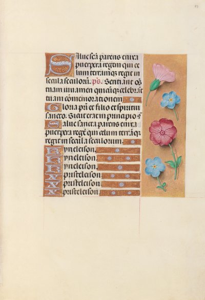 Ore di Isabella la Cattolica, regina di Spagna: Fol. 89r, c. 1500 da Master of the First Prayerbook of Maximillian