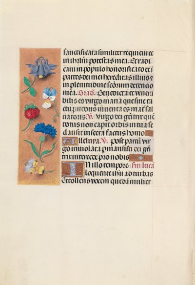Ore di Isabella la Cattolica, Regina di Spagna: Fol. 90v, c. 1500 da Master of the First Prayerbook of Maximillian