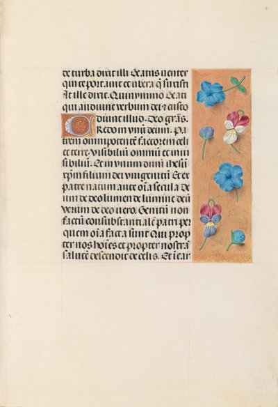 Ore di Isabella la Cattolica, Regina di Spagna: Fol. 91r da Master of the First Prayerbook of Maximillian