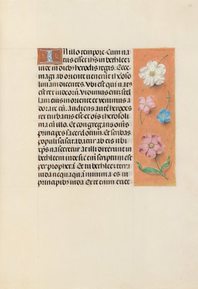 Ore di Isabella la Cattolica, regina di Spagna: Fol. 95r da Master of the First Prayerbook of Maximillian