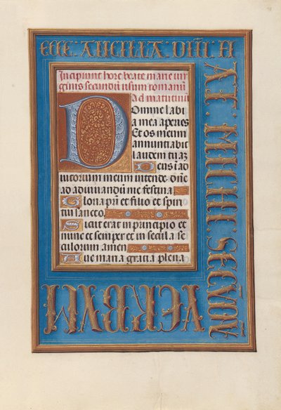 Ore di Isabella la Cattolica, Regina di Spagna: Fol, 98r, c. 1500 da Master of the First Prayerbook of Maximillian