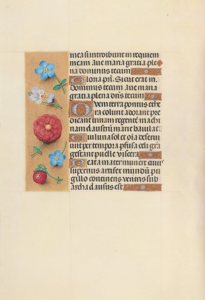 Ore di Isabella la Cattolica, Regina di Spagna: Fol. 99v, c. 1500 da Master of the First Prayerbook of Maximillian
