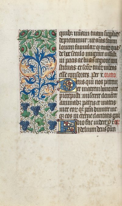 Libro delle Ore Uso di Rouen: fol. 109v, c. 1470 da Master of the Geneva Latini