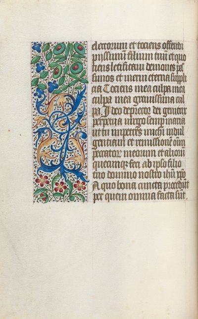 Libro delle Ore Uso di Rouen: fol. 25v, c. 1470 da Master of the Geneva Latini