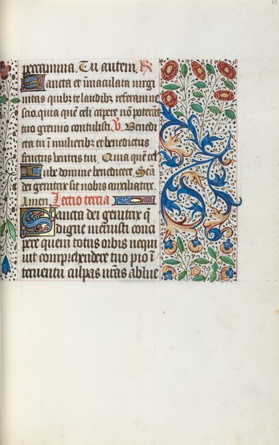 Libro delle Ore Uso di Rouen: fol. 36r, c. 1470 da Master of the Geneva Latini
