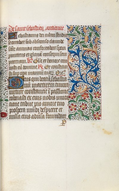 Libro delle Ore Uso di Rouen: fol. 52r, c. 1470 da Master of the Geneva Latini